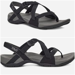 Teva Ascona Cross Strap Sandal Black Size 11
